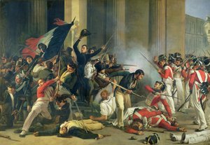 Scena della rivoluzione del 1830 al Louvre